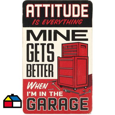 Cuadro madera attitude garage