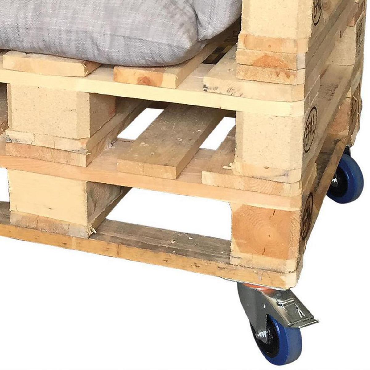 FIXSER - Rueda giratoria con freno goma 150 kg