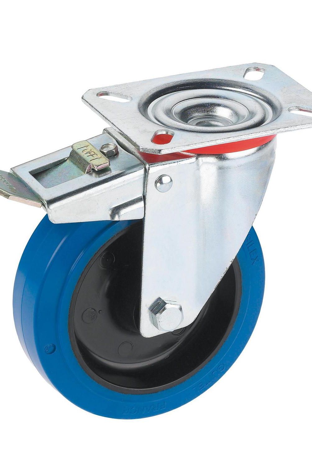 FIXSER - Rueda giratoria con freno goma 200 kg