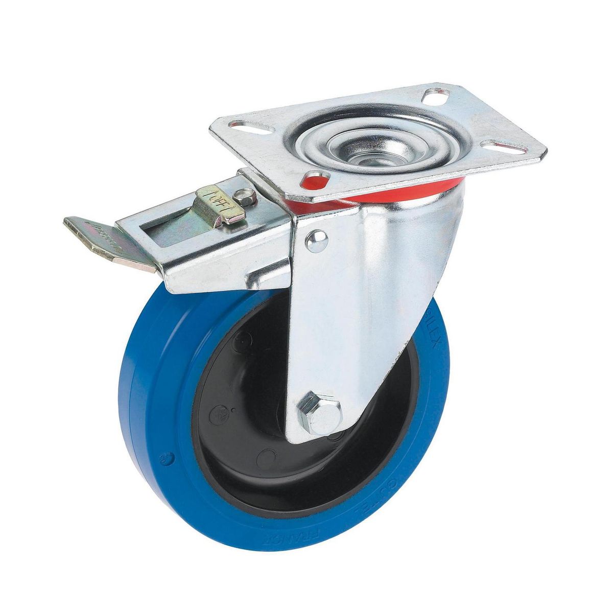 FIXSER - Rueda giratoria con freno goma 200 kg