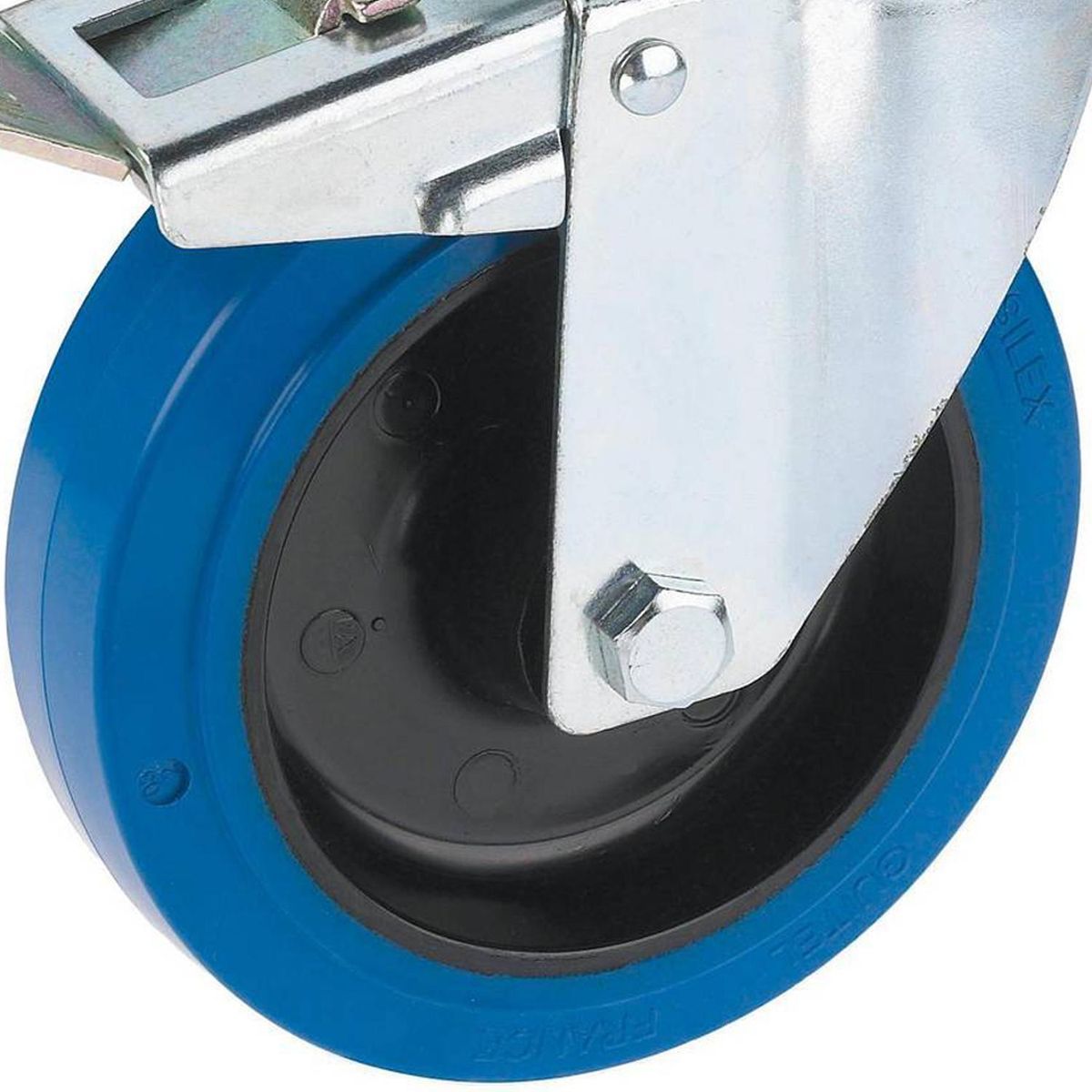 FIXSER - Rueda giratoria con freno goma 200 kg