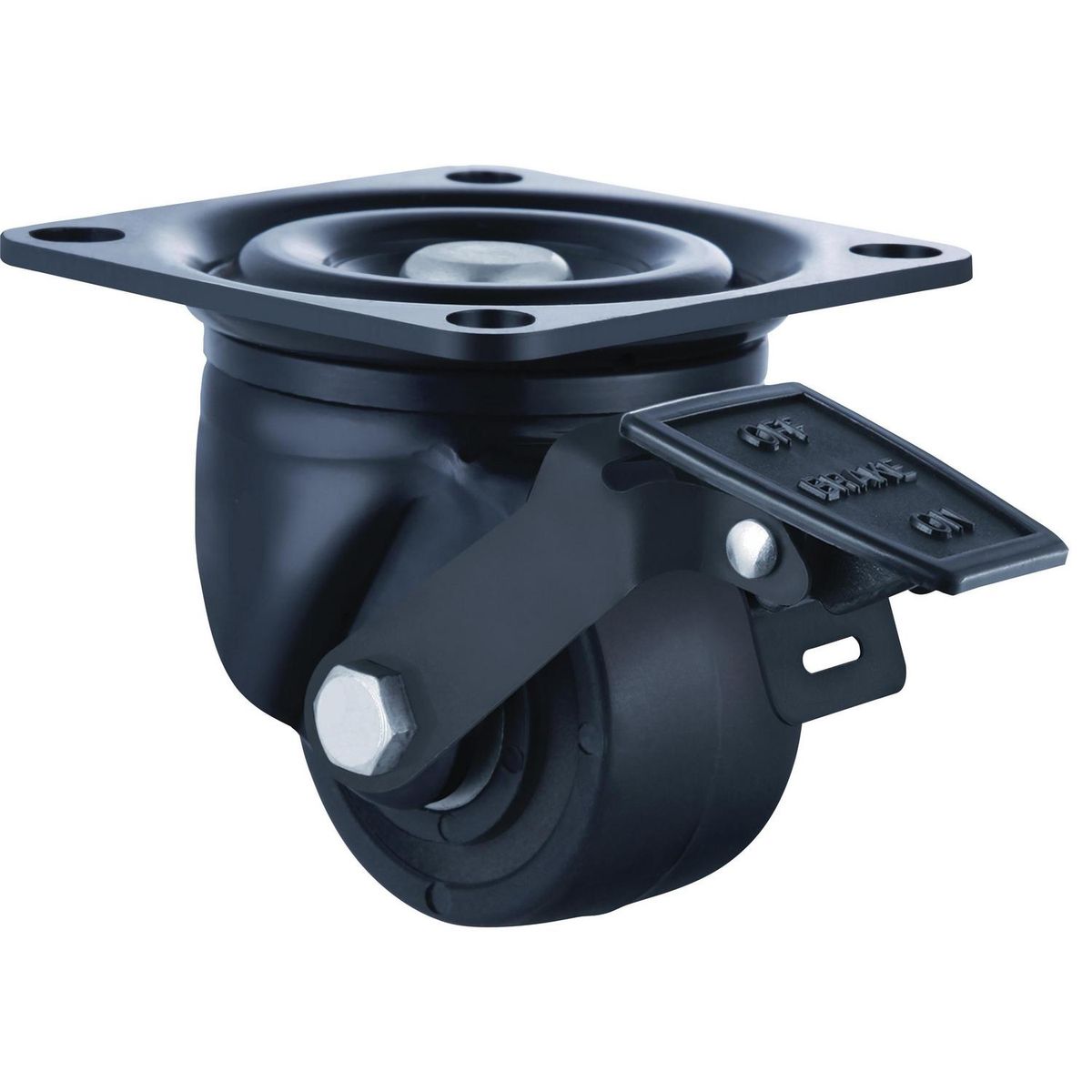 FIXSER - Rueda giratoria con freno plástica 300 kg