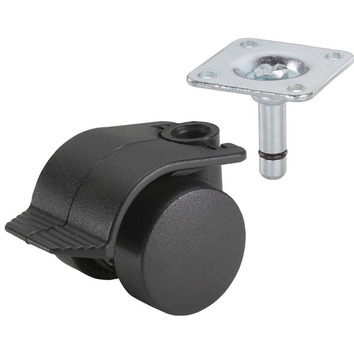 FIXSER - Rueda giratoria con freno plástico 70kg