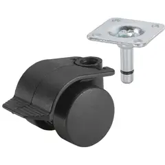 FIXSER - Rueda giratoria con freno plástico 70kg