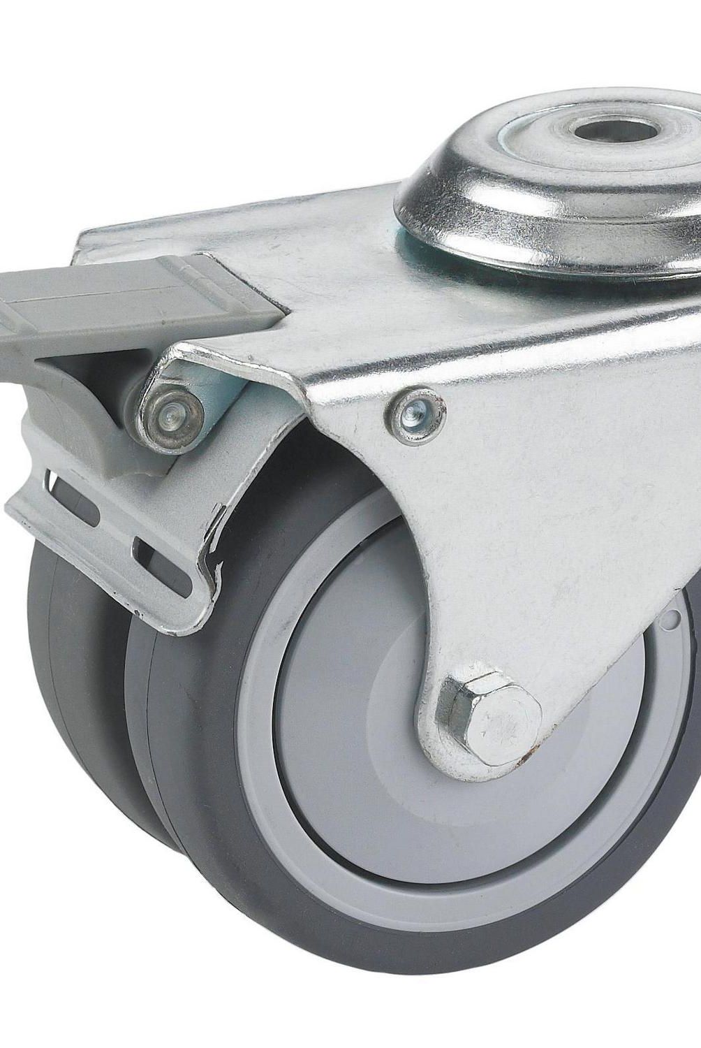 FIXSER - Rueda giratoria con freno tope 80kg