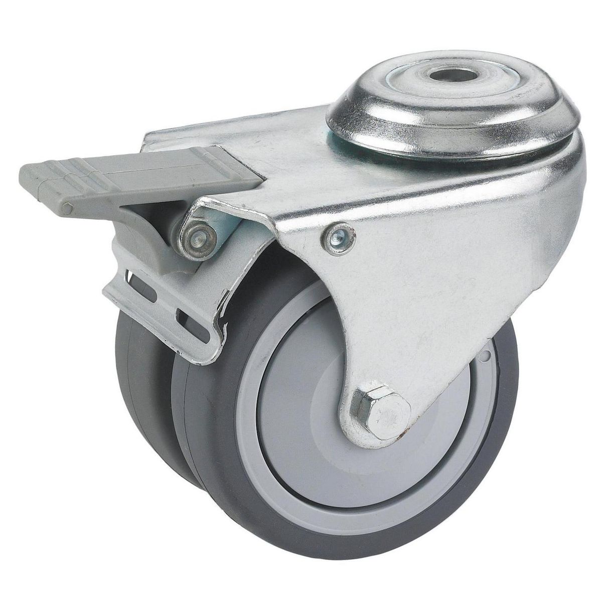 FIXSER - Rueda giratoria con freno tope 80kg