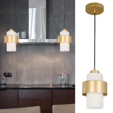 Lmpara colgante dorado 1 luz E27 40W