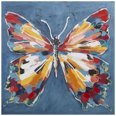 Canvas Butterfly Azul 50x50 cm