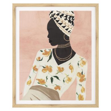 Cuadro Africana Pastel 1 52x62 cm