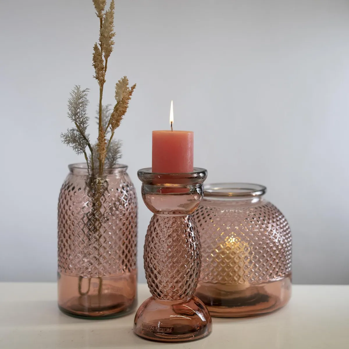 VIDRIOS SAN MIGUEL - Huracan diamante 28 cm rosado