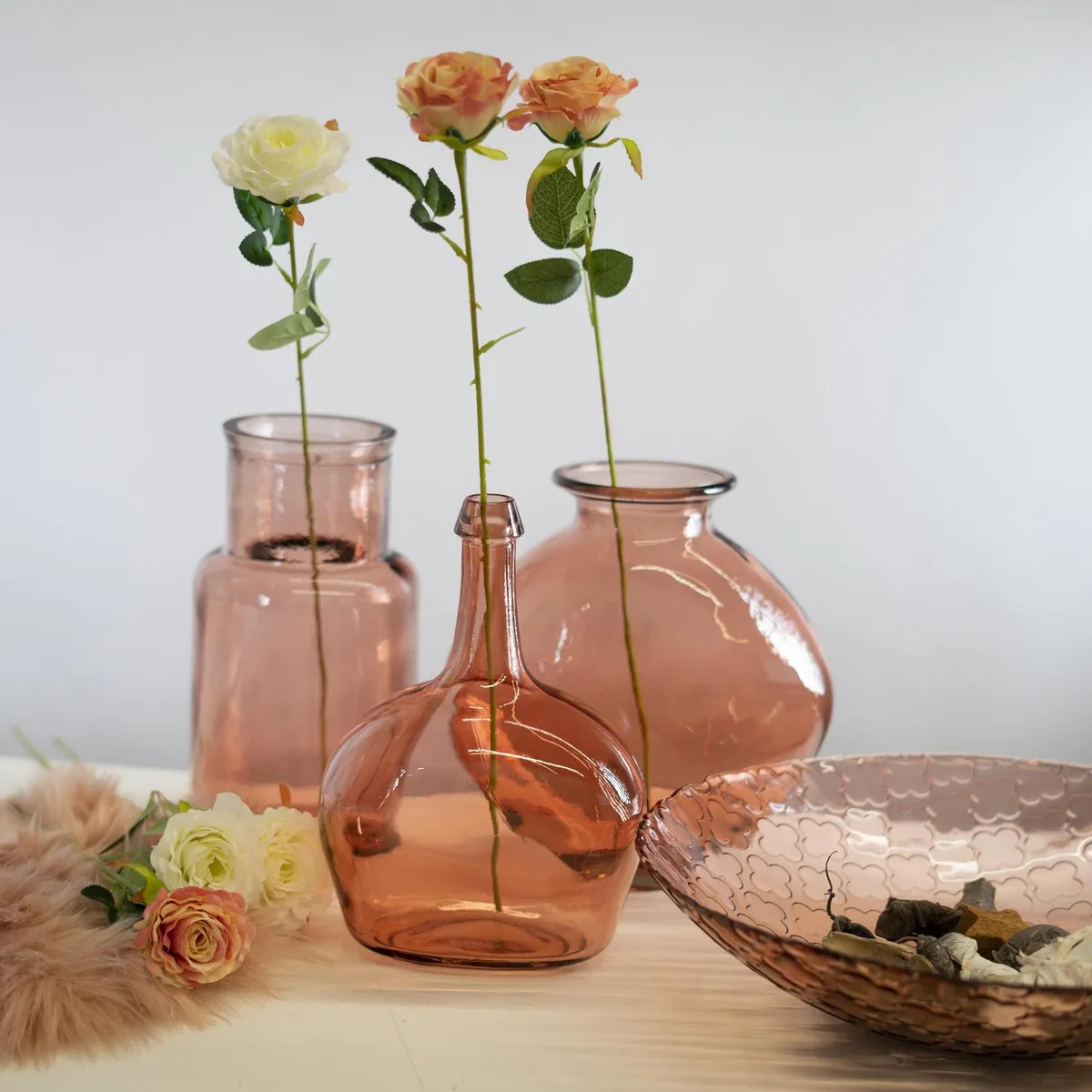 VIDRIOS SAN MIGUEL - Jarron Neon 26 cm rosado