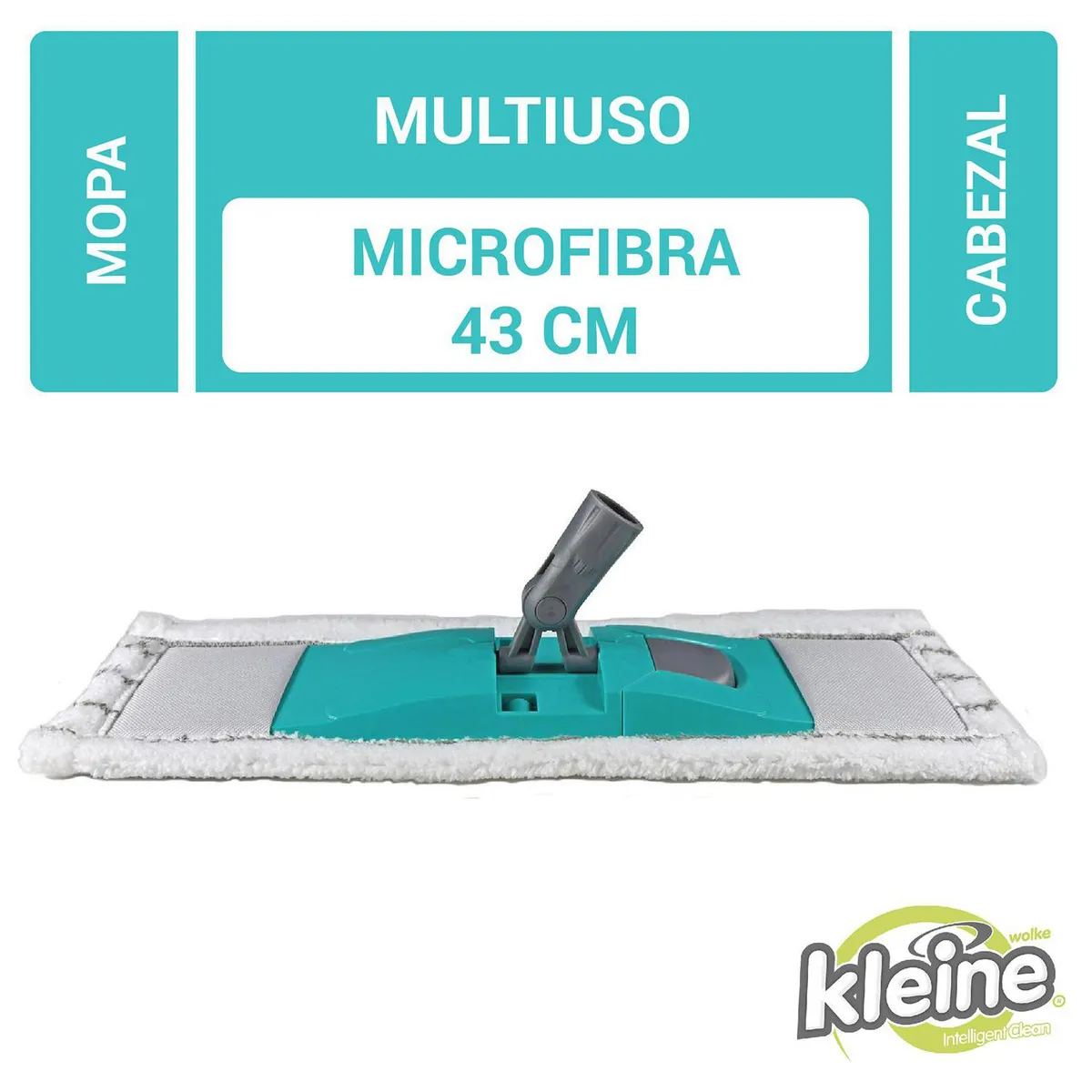 KLEINE WOLKE - Cabezal Mopa Kleine Wolke 43 Cm /pp Aqua/gris