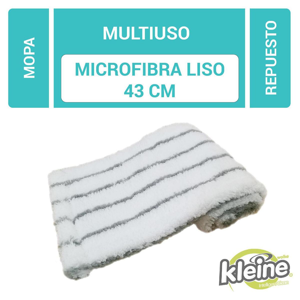 KLEINE WOLKE - Repuesto mopa microfibra plana con rayas 43cm
