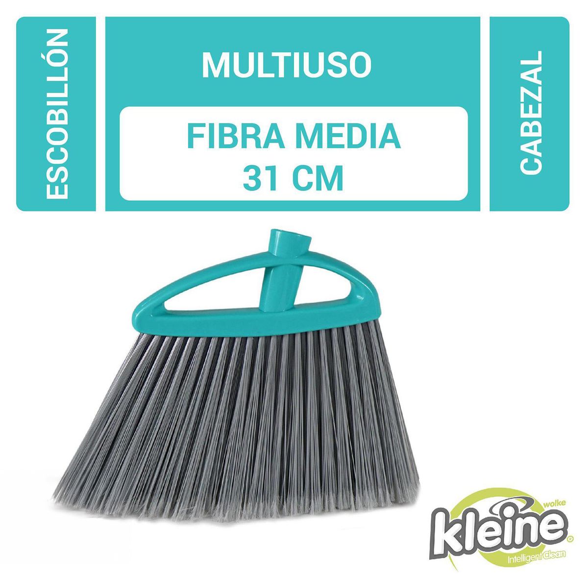 KLEINE WOLKE - Repuesto Escoba Media Angular Kleine Wolke 31 cm Pp/pet Aqua/gris