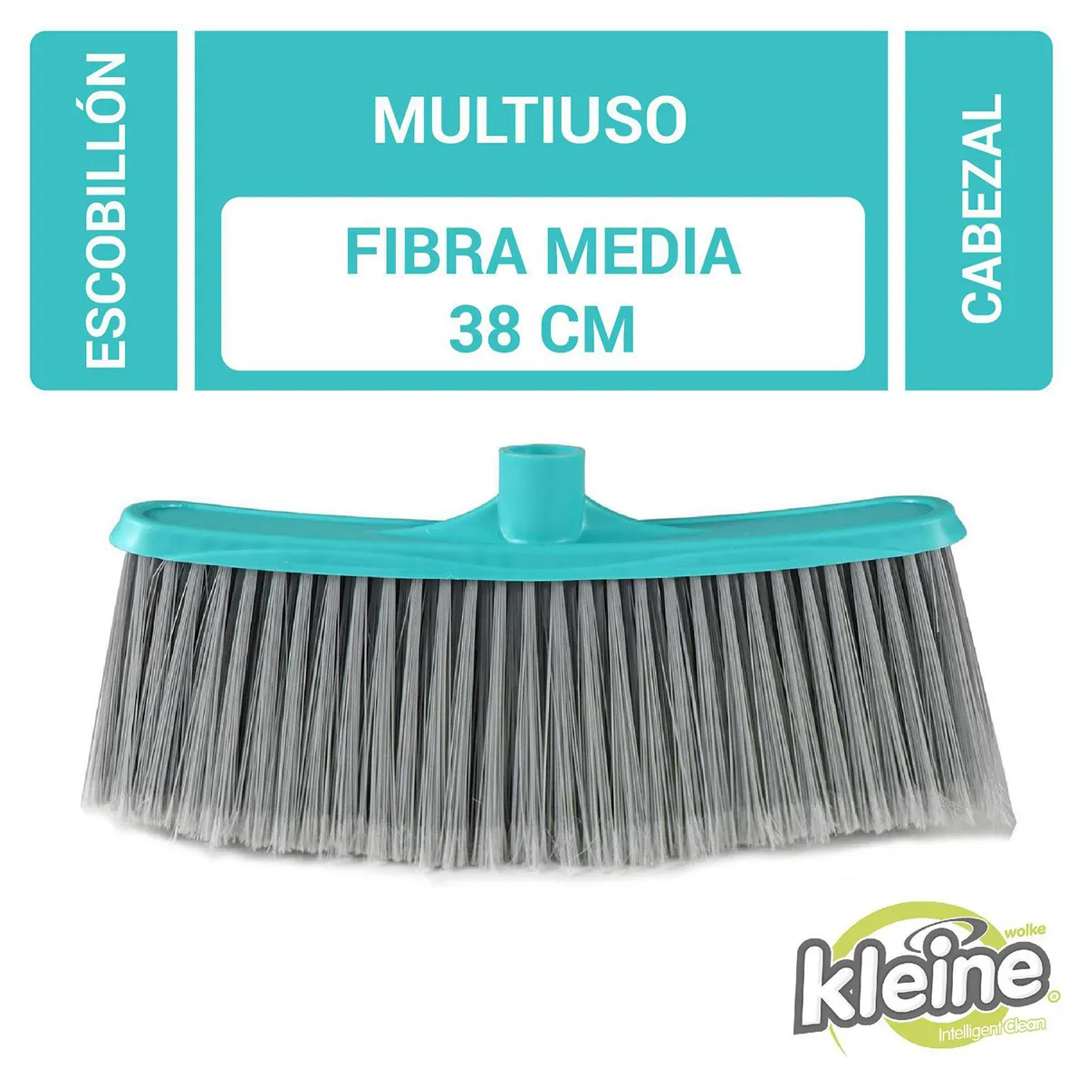 KLEINE WOLKE - Repuesto Escoba Fibra Media Kleine Wolke 38 cm Pp/pet Aqua/gris