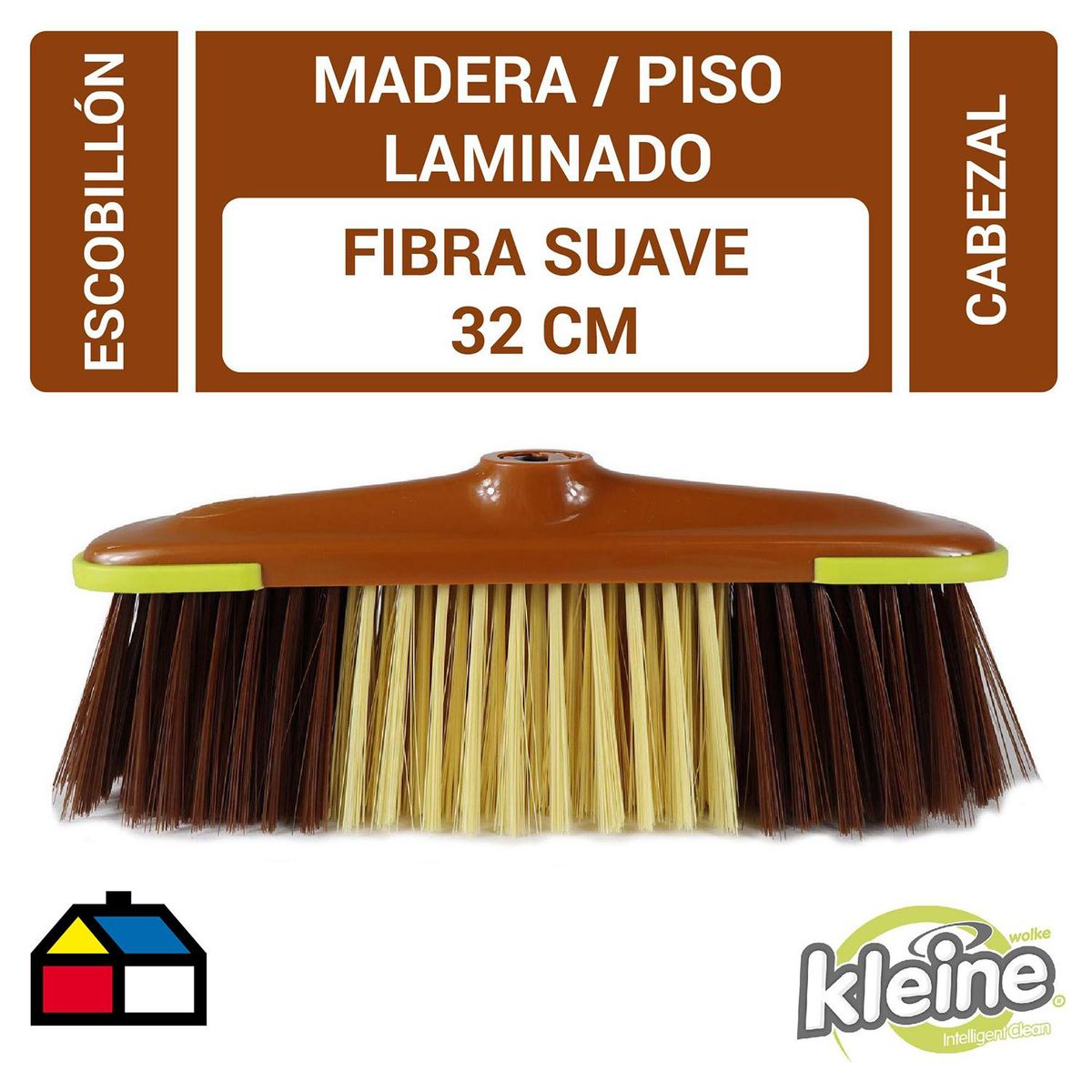 KLEINE WOLKE - Repuesto Escoba Fibra Suave Kleine Wolke 32 cm con Bordes de Café