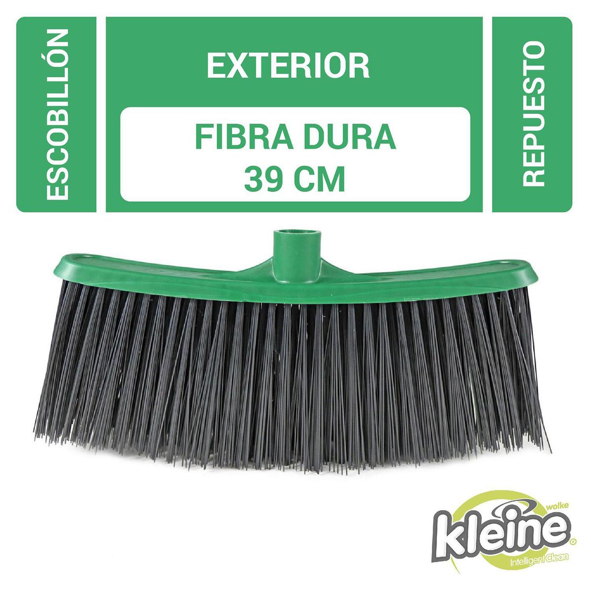 KLEINE WOLKE - Repuesto Escoba Fibra Dura Kleine Wolke 38 cm Pp/pet Verde/negro