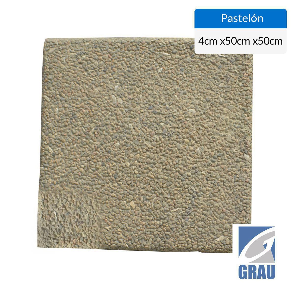 GRAU - Pastelón agravista Playa 50x50x4 cm