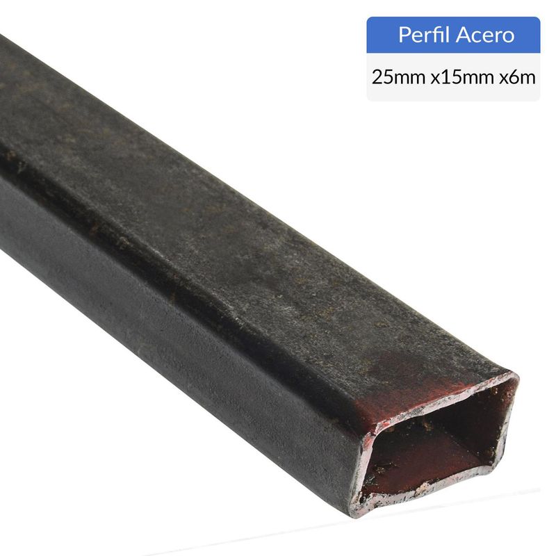 GENERICO - Perfil Rectangular Acero 25x15x1,5 mm 6 m