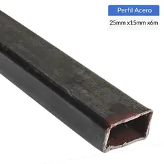 GENERICO - Perfil Rectangular Acero 25x15x1,5 mm 6 m