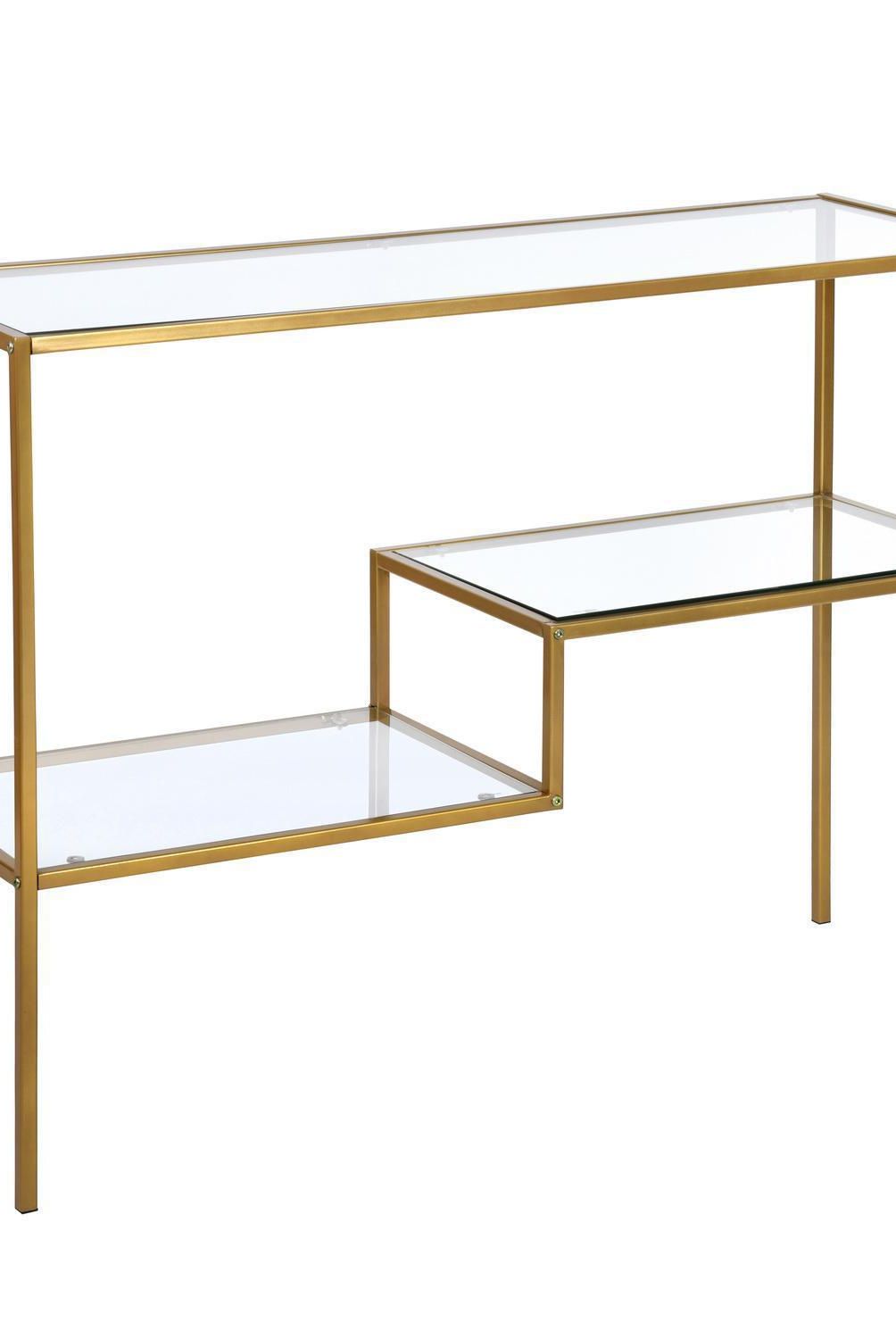 JUST HOME COLLECTION - Mesa Lateral Darrison Dorado 110x35x80 cm