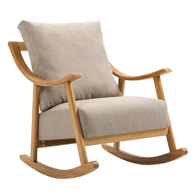 HOMY - Mecedora 1 cuerpo Streyae 68x80x94 cm Beige