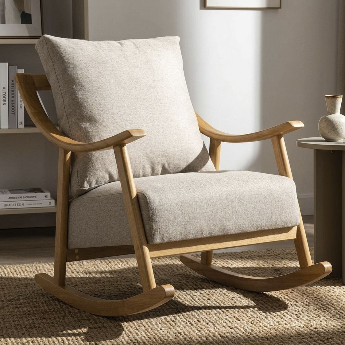 Mecedora 1 cuerpo Streyae 68x80x94 cm Beige, marca JUST HOME COLLECTION - Foto Principal