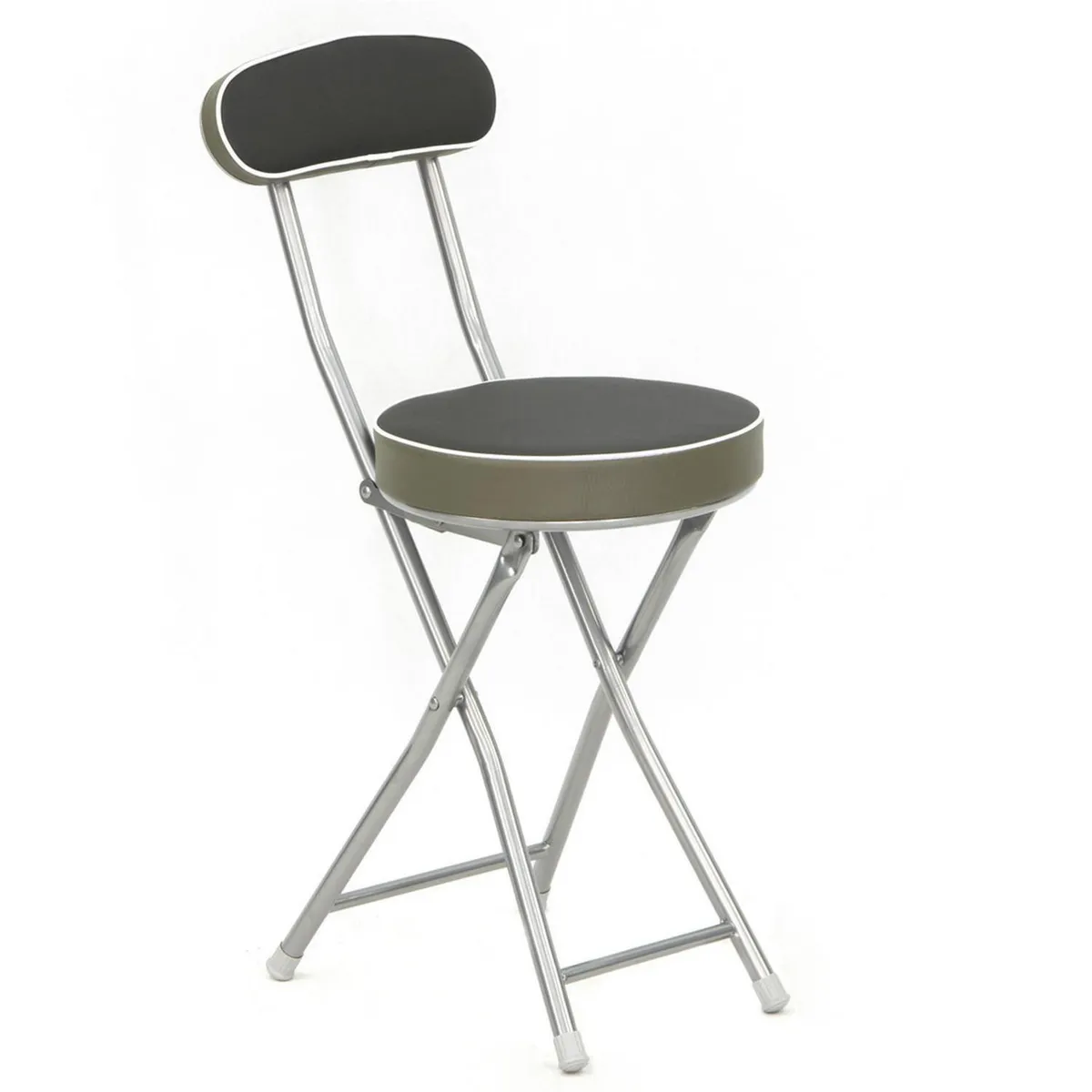 JUST HOME COLLECTION - Butaco Plegable Acolchado Gris 73x30x45 cm