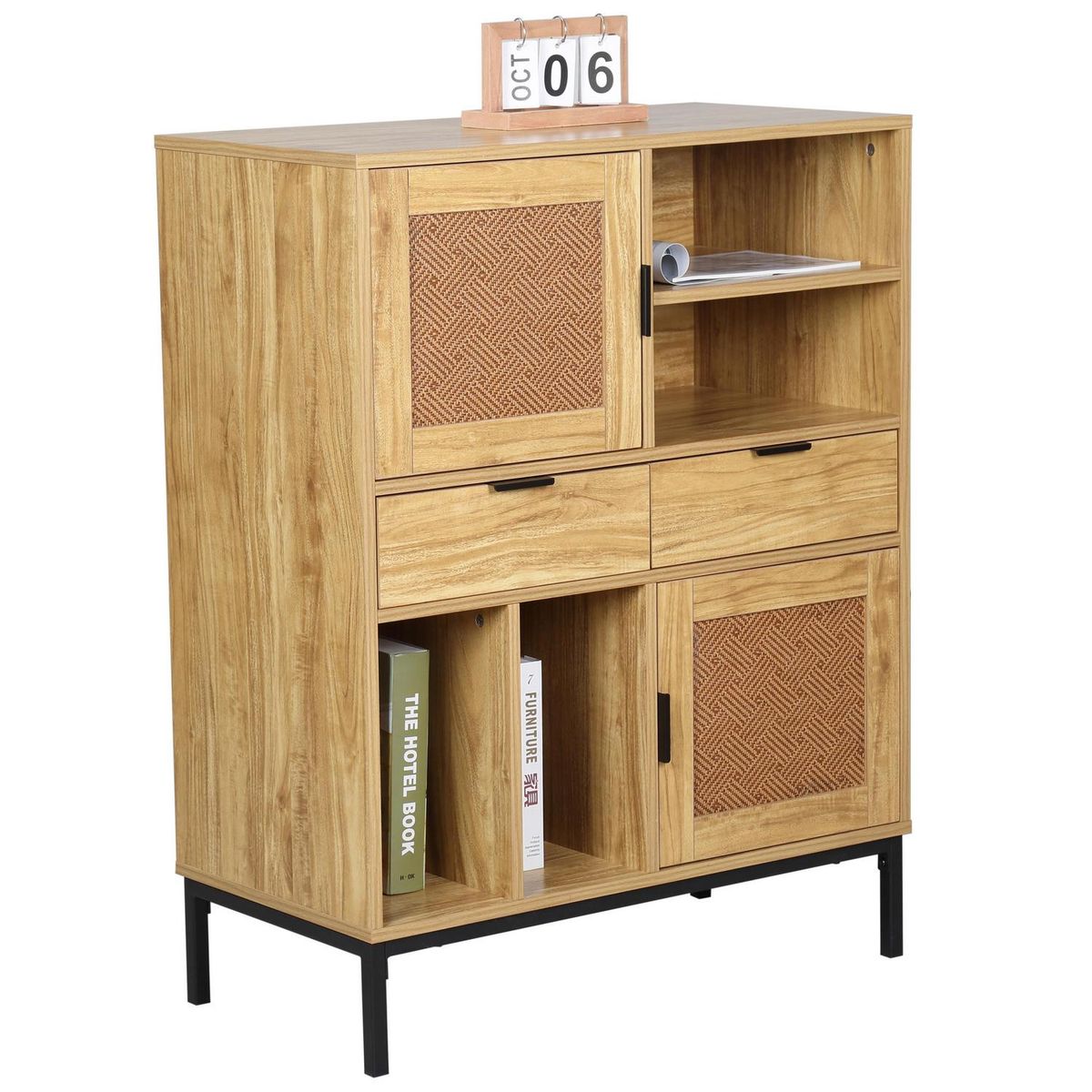 JUST HOME COLLECTION - Aparador ratán 40x78x100 cm