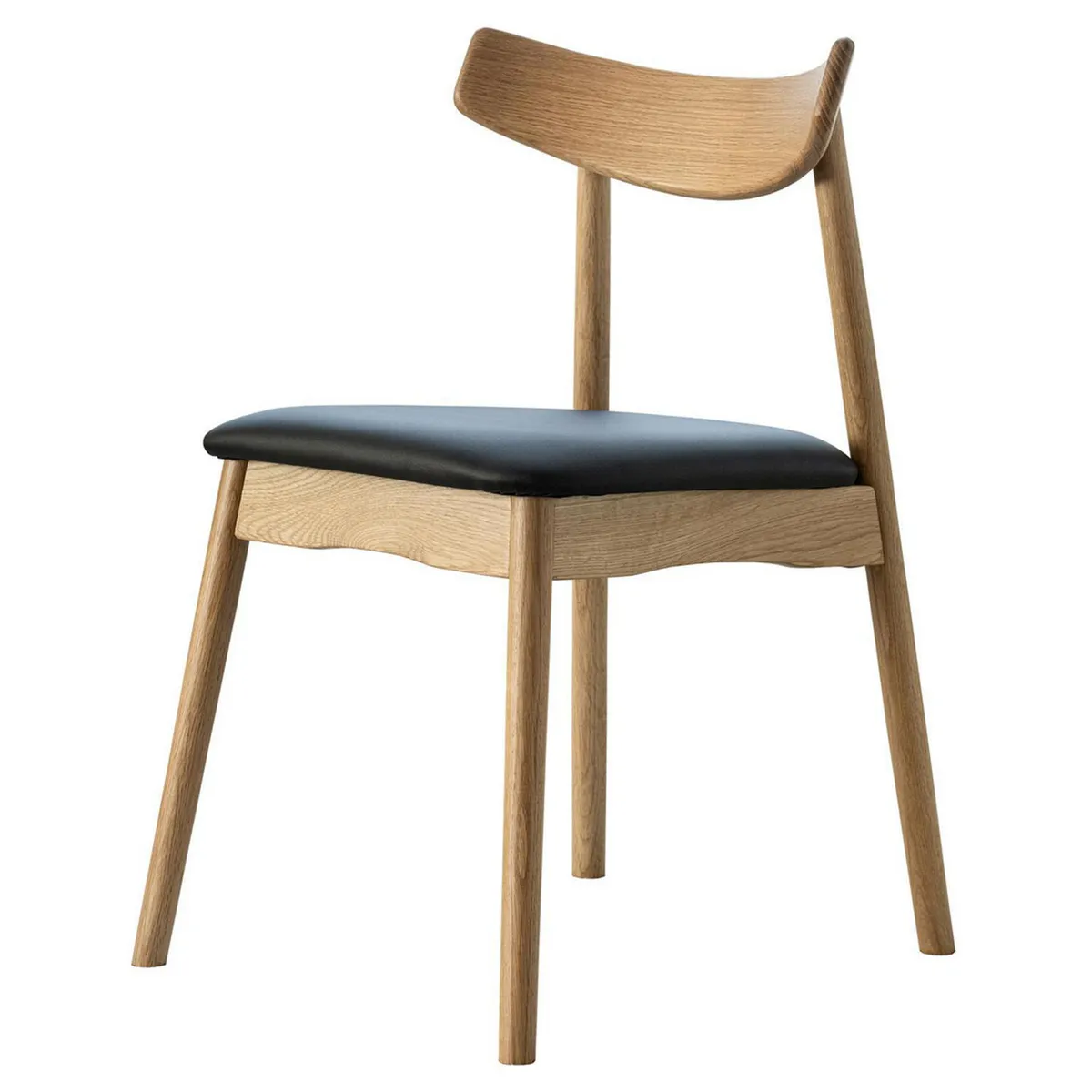 JUST HOME COLLECTION - Silla Madera PU Negro 80.7x47.5x55 cm