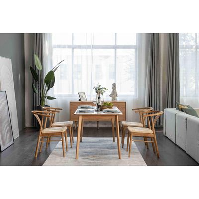 Imagen 2 del producto Silla Madera natural Beige 77x54x60 cm