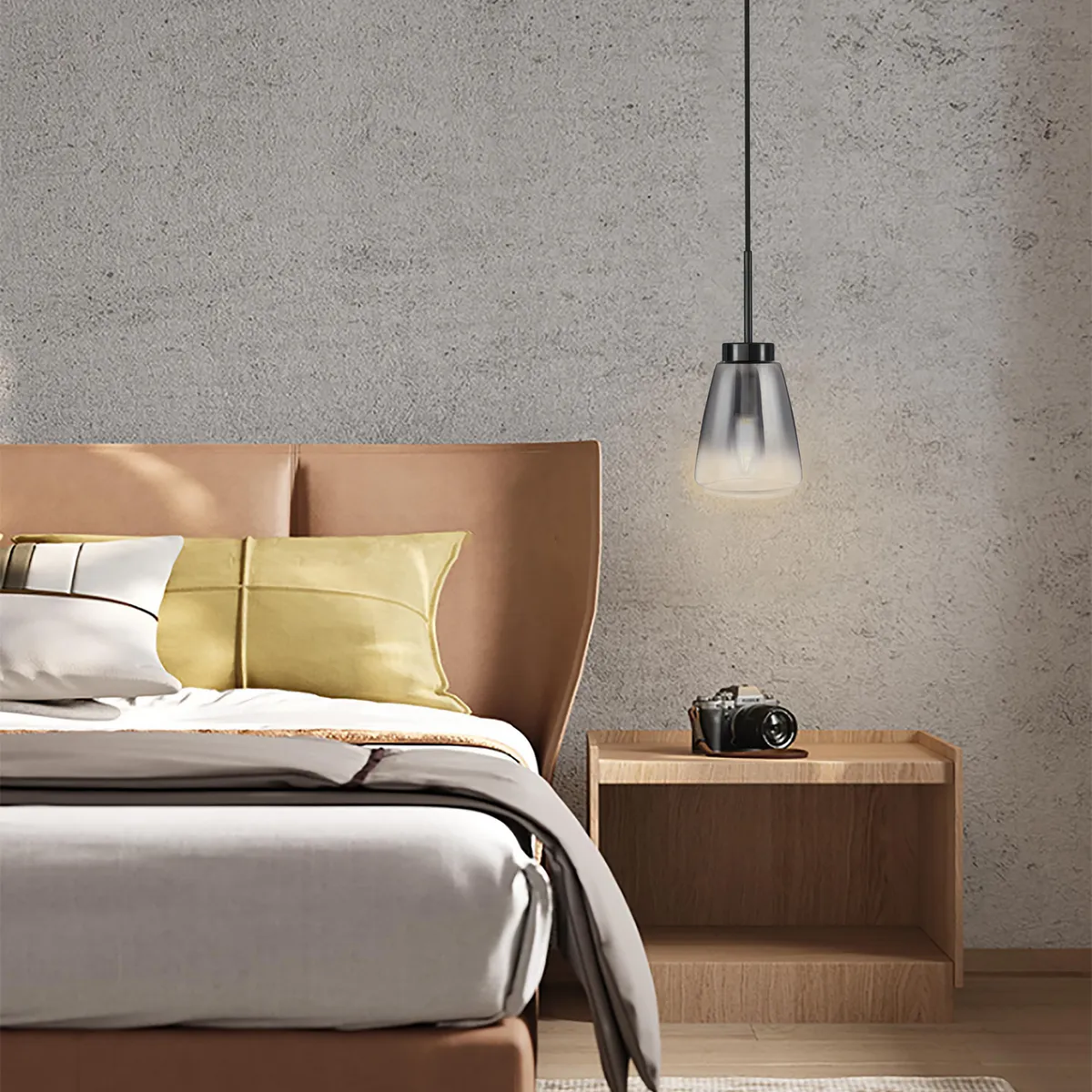 JUST HOME COLLECTION - Lámpara Colgante Tunic 1 Luz Metal Negro