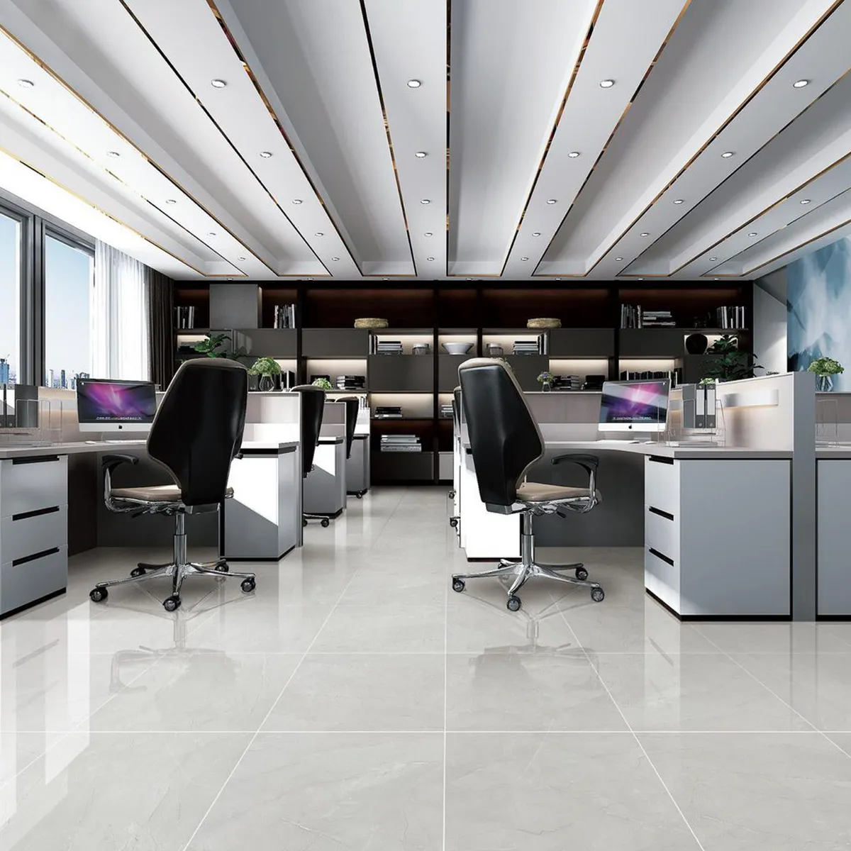 HOLZTEK - Gres Porcelánico 60x60 cm Pul Grey Gris 1.44 m2