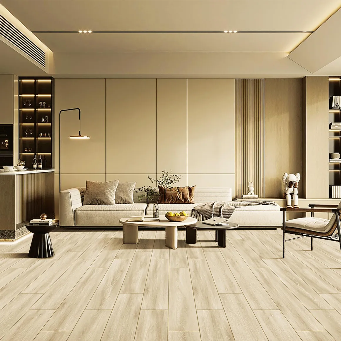HOLZTEK Porcelanato 20x100 cm Woody Wash Café 1 m2 | Falabella Chile