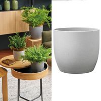 Macetero Basel de Cerámica 24x23 cm Gris
