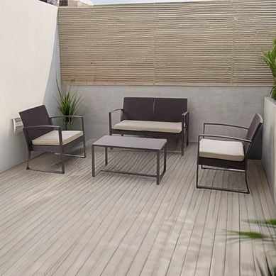 Juego de living de terraza 4 personas mendoza