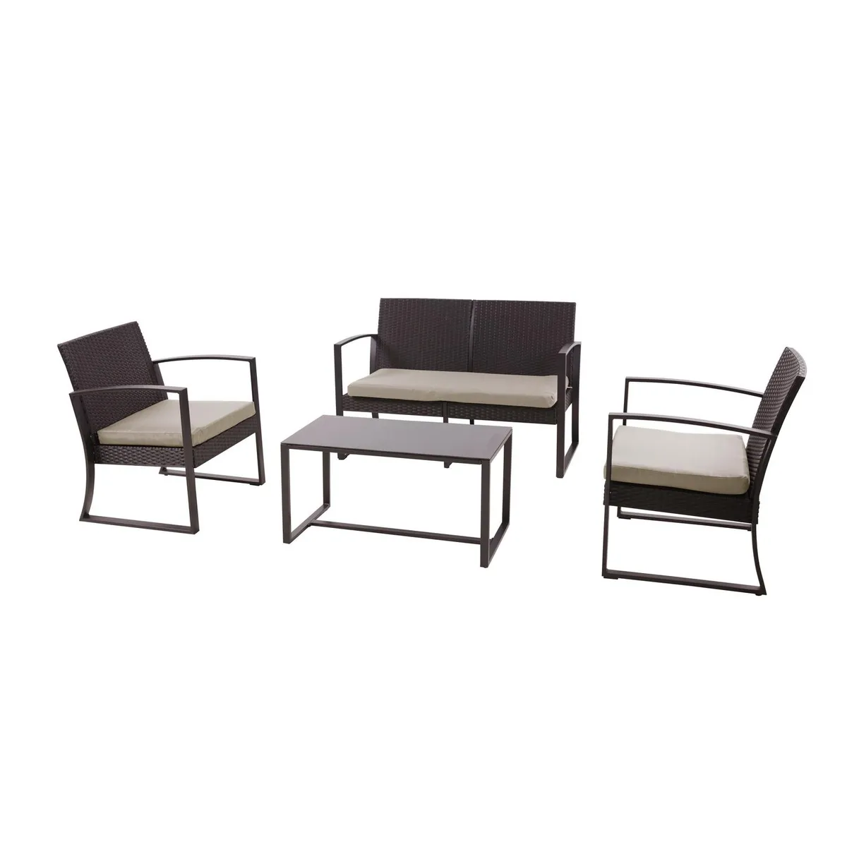 JUST HOME COLLECTION - Juego de Terraza Comedor 4 Personas Mendoza