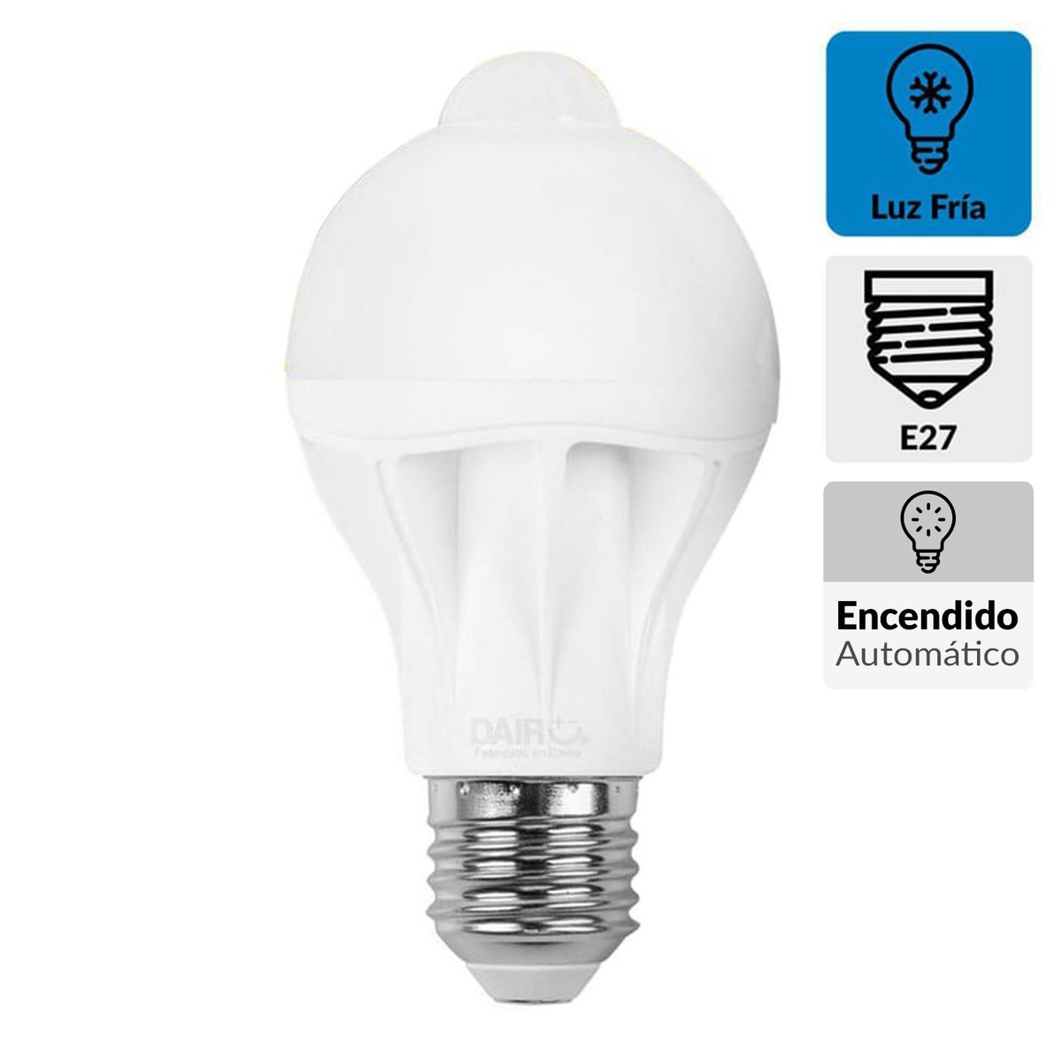 DAIRU - Ampolleta Led Sensor Movimiento 9 W E27 806 lm Luz Fría