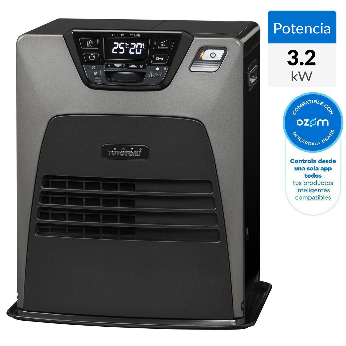 TOYOTOMI - Estufa Parafina LC-34W DGM Gris Metálico