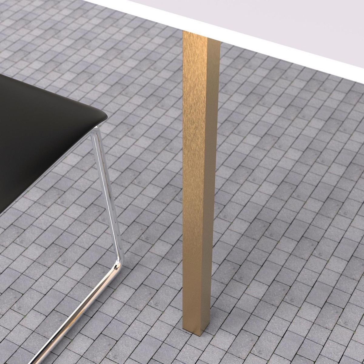 FIXSER - Pata cofren aluminio 710mm oro