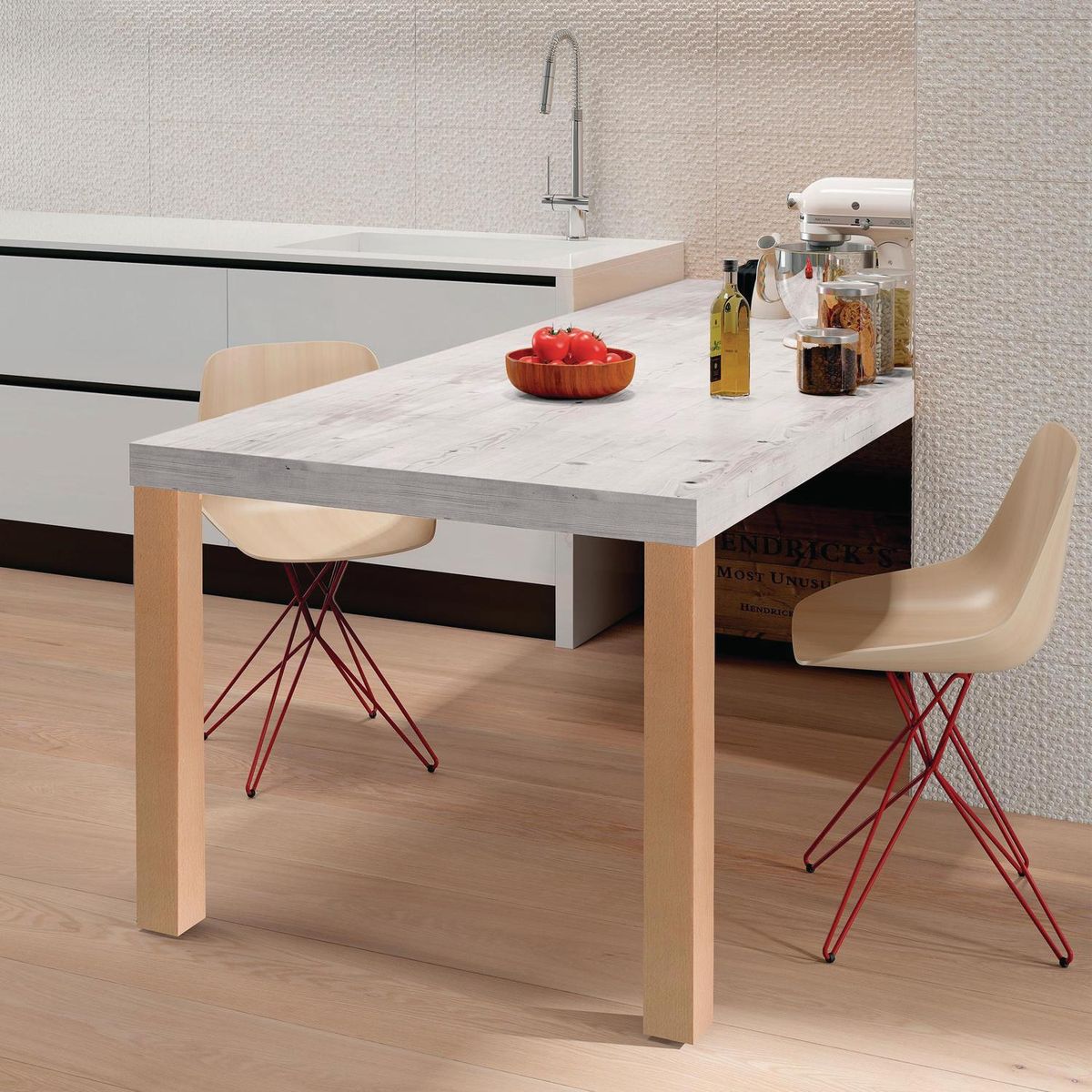 FIXSER - Pata madera kuabloc 710mm crudo