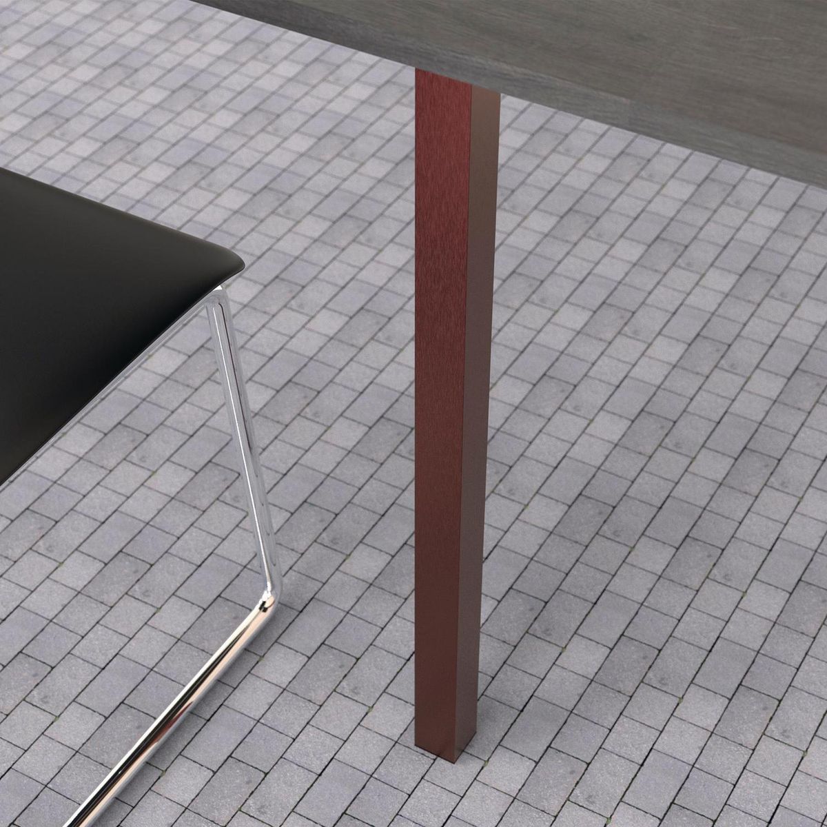 FIXSER - Pata cofren aluminio 710mm cobre