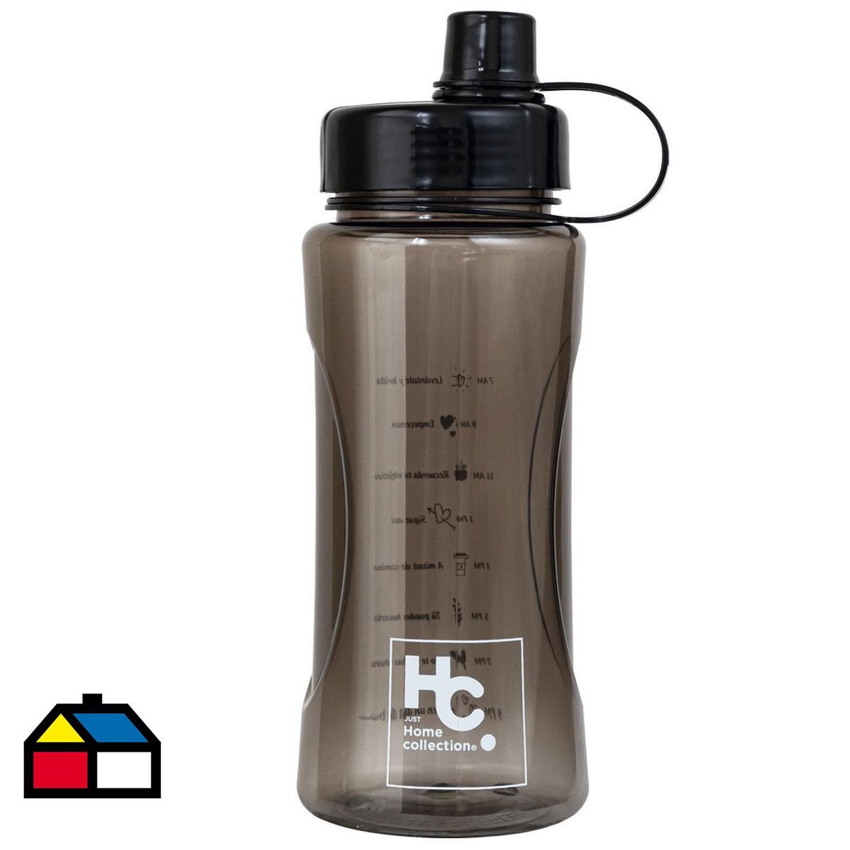 JUST HOME COLLECTION - Botella de agua tritex 1 litro negra