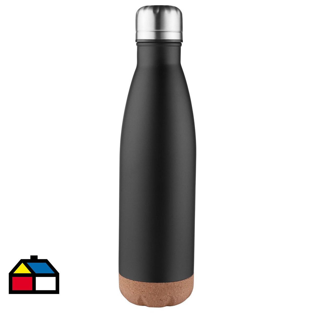 JUST HOME COLLECTION - Botella termo 500 ml acero negra
