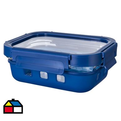Contenedor silicona 640 ml azul
