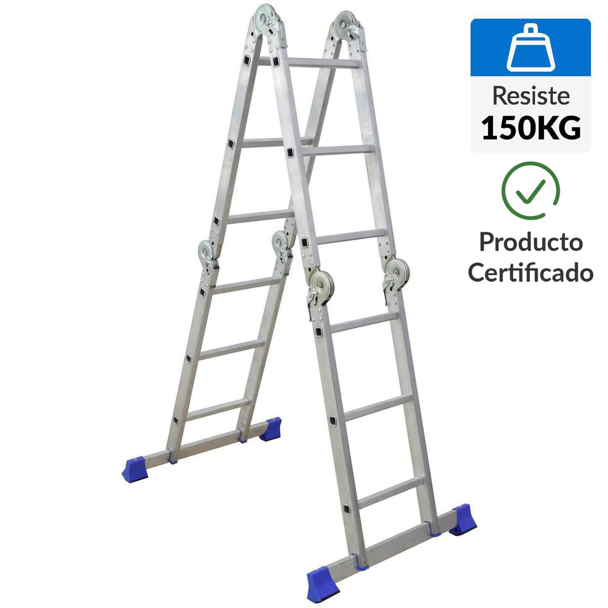 KARSON - Escalera Multipropósito Articulada Aluminio 3.19 m 12 Peldaños