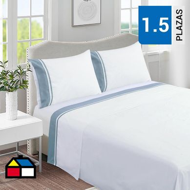 Sbana 180 hilos nordic 1,5 plazas blanca