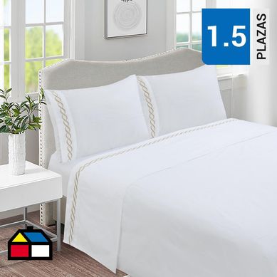Sbana 180 hilos classic 1,5 plazas blanca