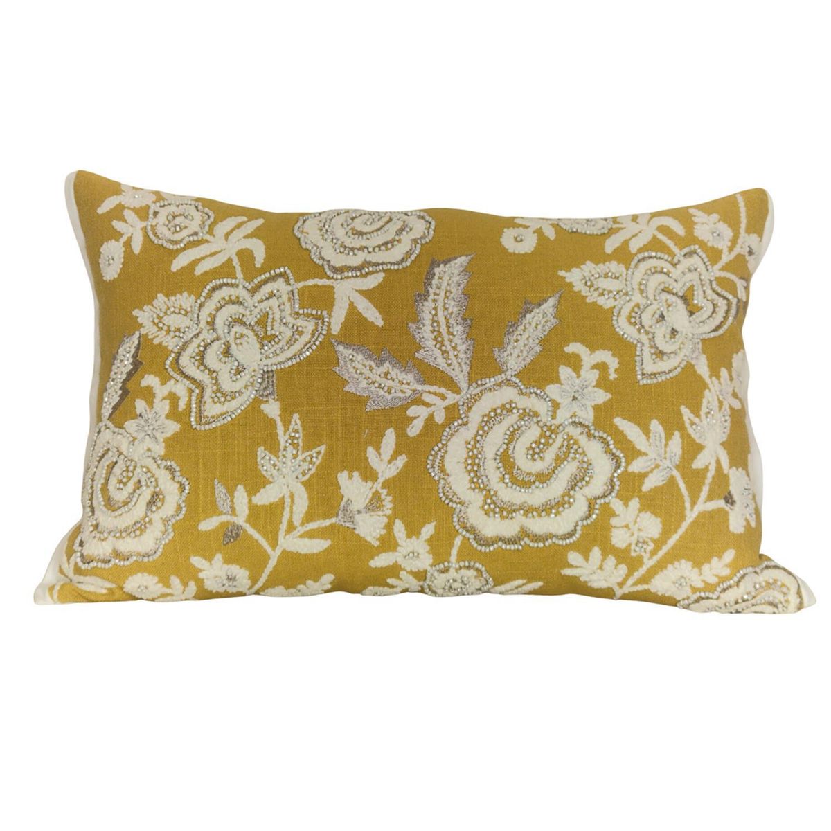 HOMY - Cojín hogar 30x50 cm mostaza