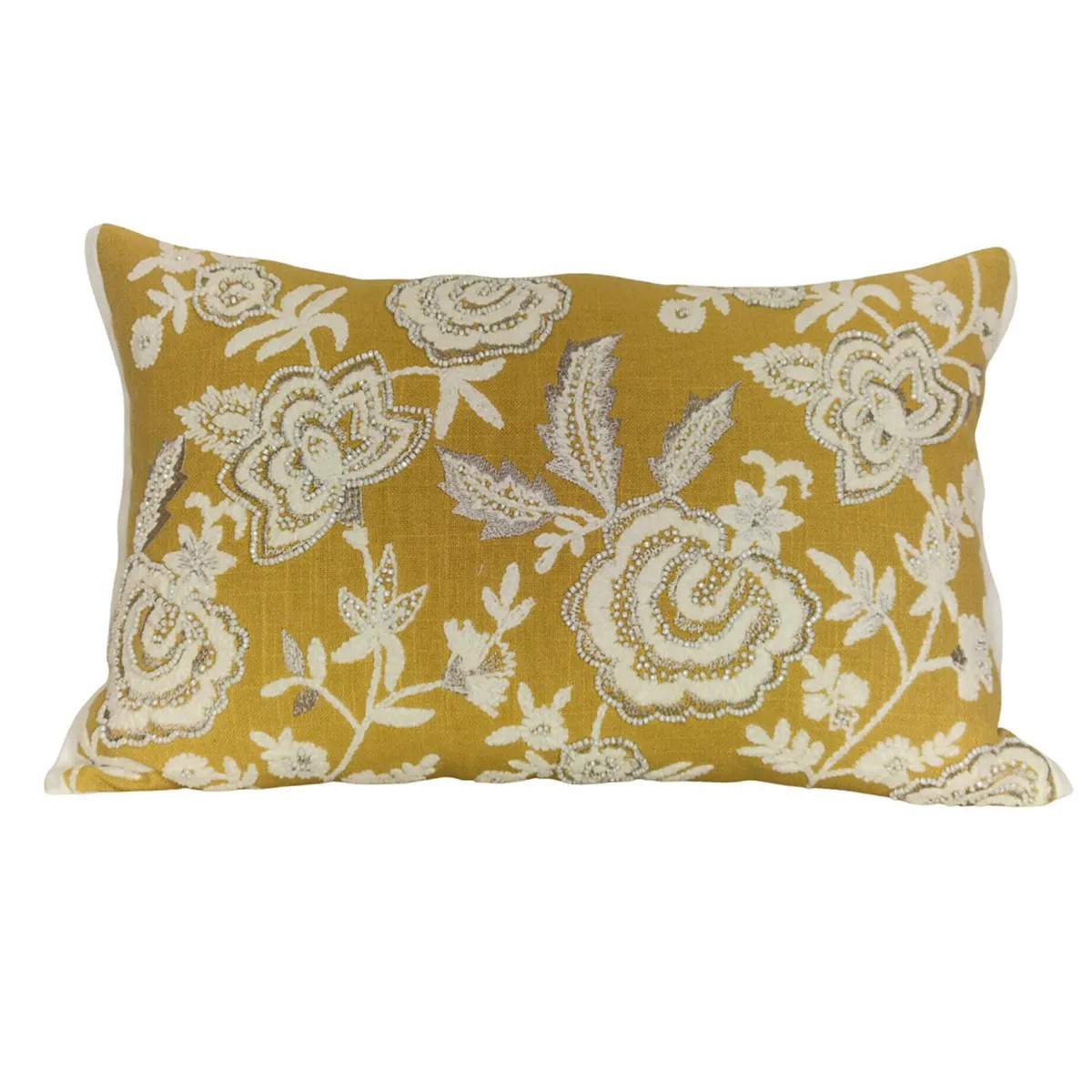 HOMY - Cojín hogar 30x50 cm mostaza